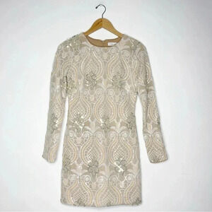 Dress The Population Women's Pink and Gold Dress Size Small